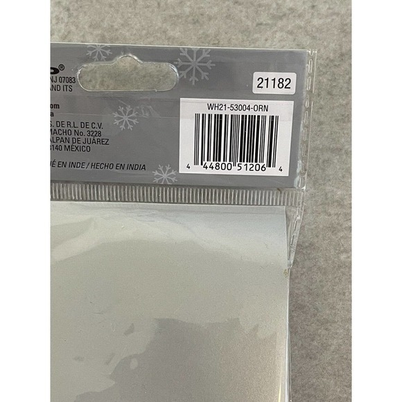 H For Happy Set Of 2 Christmas 4" Paper Tree Snowman Ornaments Green Holiday NEW - Picture 6 of 7